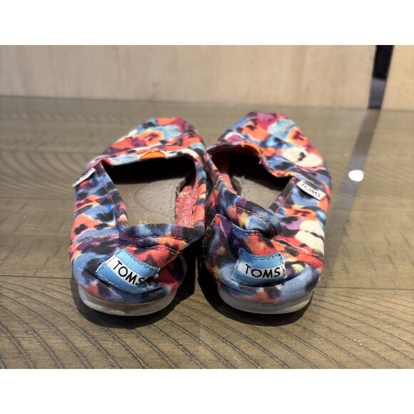 Toms Womens Flats Classic Loafers Slip-On Shoes Size 7.5 floral flowers color - Picture 3 of 6